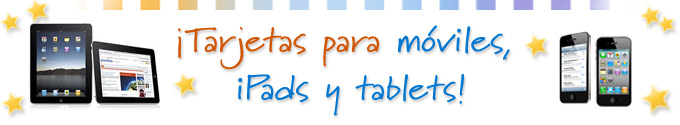 tarjetas para móviles, iPads y tablets tarjetas para móviles, iPads y tablets