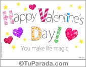 Tarjeta para el día de los enamorados