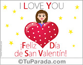 Colorida tarjeta de San Valentín