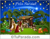 Tarjetas de pesebres navideños
