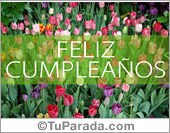 Feliz cumpleaños con flores