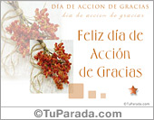 Tarjetas de Acción de Gracias