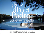 Tarjeta para padres con paisaje