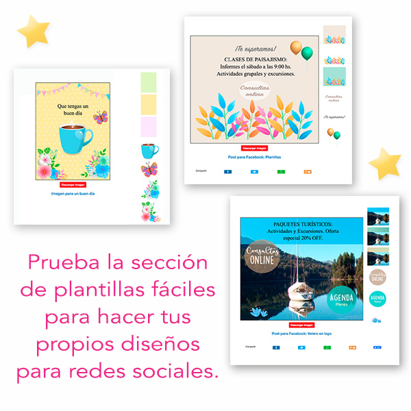 Plantillas para personalizar y subir a redes sociales