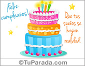 Tarjetas con tortas de cumpleaños