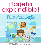 Tarjeta de nacimiento para varón