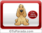Tarjeta con perro cocker