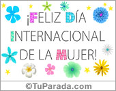 Tarjetas del día de la mujer