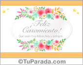 Tarjeta de feliz boda