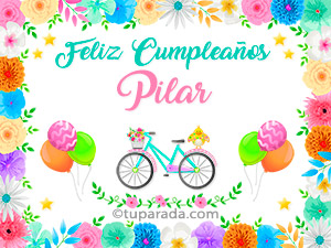 Tarjetas de cumpleaños para Pilar