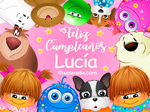 Tarjetas de cumpleaños para Lucía