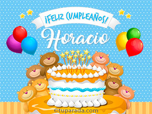 Tarjetas de cumpleaños para Horacio