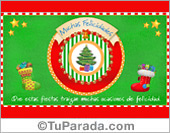 Tarjeta de pino navideño