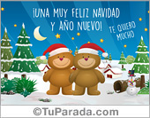 Tarjeta de ositos de Navidad