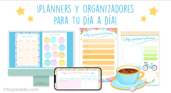 Planners semanales, diarios, mensuales y anuales