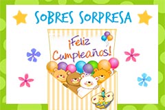 Tarjetas con sobres sorpresa