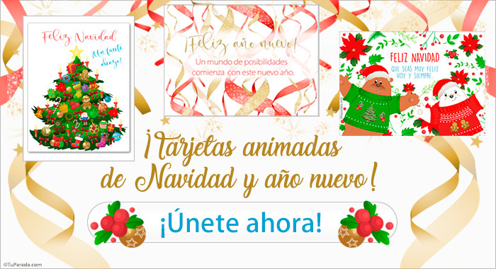 Únete y envía tarjetas de felices fiestas