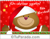 Tarjeta de oso navideño