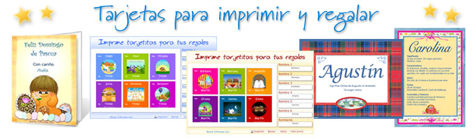 Tarjetas para imprimir