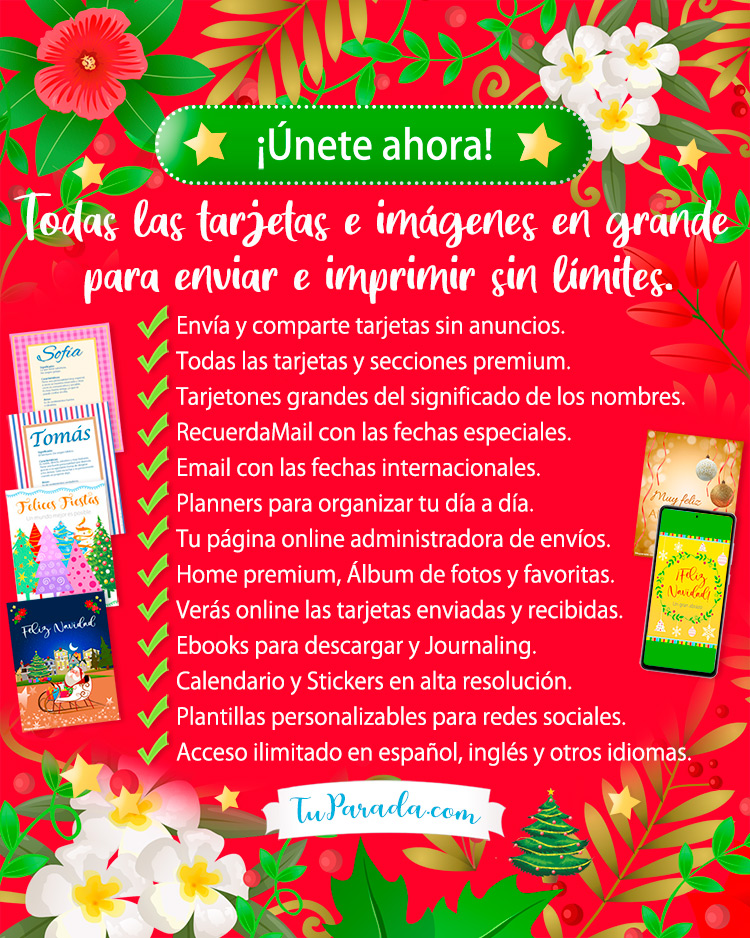 Únete y envía tarjetas de felices fiestas
