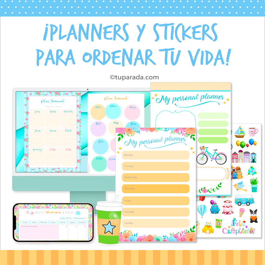 Planners semanales, diarios y mensuales