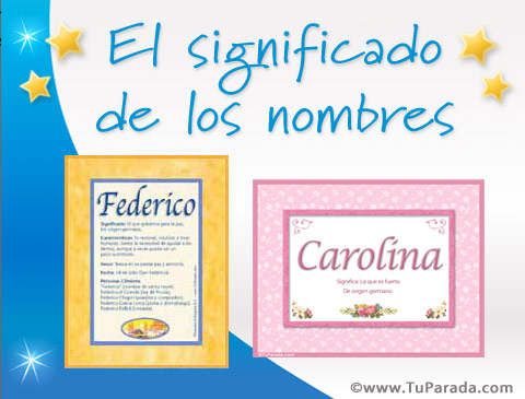 Tarjetas con nombres